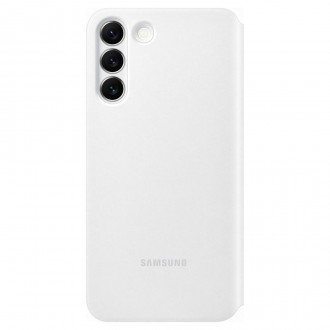 Samsung Smart Clear View Standing Cover Case Antibacterial Smart Flip Case Samsung Galaxy S22 + (S22 Plus) White (EF-ZS906CWEGEE)