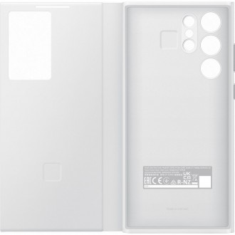 Samsung Smart Clear View Standing Cover Case Antibacterial Samsung Galaxy S22 Ultra Smart Flip Case white (EF-ZS908CWEGEE)