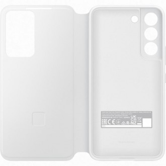 Samsung Smart Clear View Standing Cover Case Antibacterial Samsung Galaxy S22 Smart Flip Case white (EF-ZS901CWEGEE)
