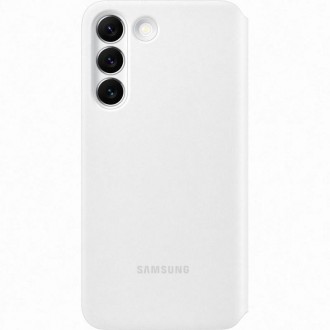 Samsung Smart Clear View Standing Cover Case Antibacterial Samsung Galaxy S22 Smart Flip Case white (EF-ZS901CWEGEE)