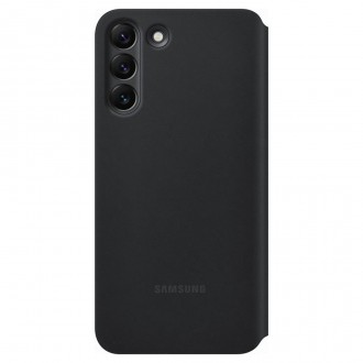 Antibakteriální pouzdro Samsung Smart Clear View Standing Cover s chytrým flipem pro Samsung Galaxy S22 černý (EF-ZS901CBEGEE)