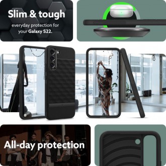CASEOLOGY PARALLAX GALAXY S22 MATNÁ ČERNÁ