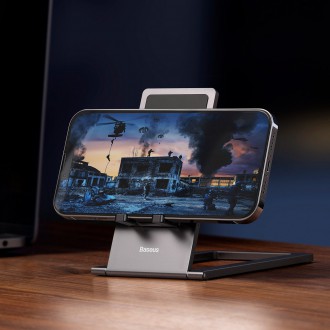 Baseus skládací stolní stojan držák na tablet šedý (LUKP000013)