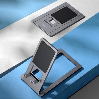 Baseus skládací stolní stojan držák na tablet šedý (LUKP000013)