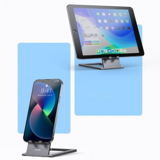 Baseus skládací stolní stojan držák na tablet šedý (LUKP000013)