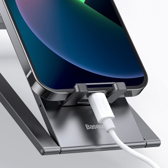 Baseus skládací stolní stojan držák na tablet šedý (LUKP000013)