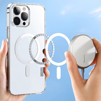 Magnetické pouzdro Baseus Crystal Case pro iPhone 13 Pro Max + průhledné sklo obrazovky (kompatibilní s MagSafe) (ARJT000202)