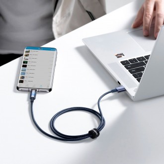 Kabel Baseus Explorer Series Kabel USB – USB Typ C 100W 1m modrý (CATS000203)