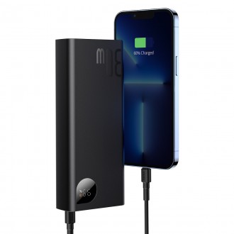 Powerbanka Baseus Adaman 20000mAh 30W černá + kabel USB typu C (PPAD030001)
