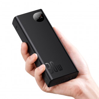 Powerbanka Baseus Adaman 20000mAh 30W černá + kabel USB typu C (PPAD030001)