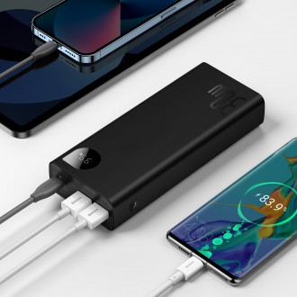 Powerbanka Baseus Adaman 20000mAh 30W černá + kabel USB typu C (PPAD030001)