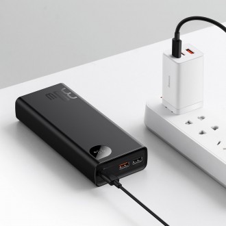 Powerbanka Baseus Adaman 20000mAh 30W černá + kabel USB typu C (PPAD030001)