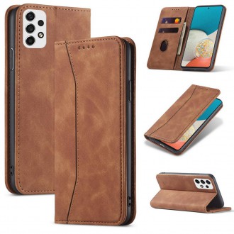 Magnet Fancy Case Case For Samsung Galaxy A53 5G Pouch Wallet Card Holder Brown