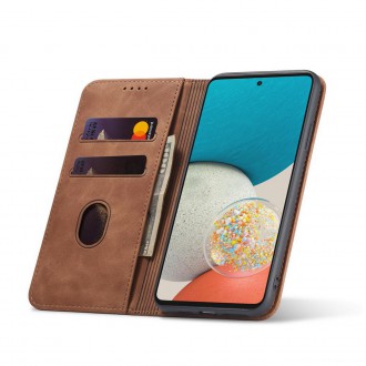 Magnet Fancy Case Case For Samsung Galaxy A53 5G Pouch Wallet Card Holder Brown