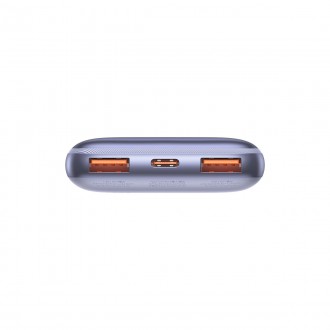 Powerbanka Baseus Bipow Pro 10000mAh 22,5W + USB kabel 3A 0,3m fialová (PPBD040005)