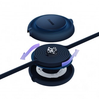 Baseus Bright Mirror 2 kabel 3v1 kabel USB Typ A - micro USB + Lightning + USB Typ C 3,5A 1,1 m modrý (CAMJ010003)