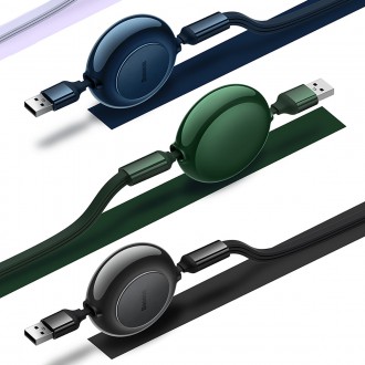 Baseus Bright Mirror 2 kabel 3v1 kabel USB Typ A - micro USB + Lightning + USB Typ C 3,5A 1,1 m modrý (CAMJ010003)