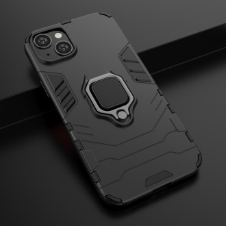 Pouzdro Ring Armor pro iPhone 14 pancéřový kryt magnetický držák kroužkový černý