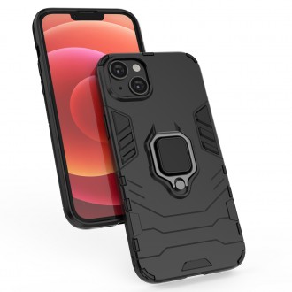 Pouzdro Ring Armor pro iPhone 14 pancéřový kryt magnetický držák kroužkový černý