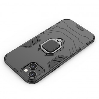 Pouzdro Ring Armor pro iPhone 14 Plus pancéřový kryt magnetický držák kroužkový černý