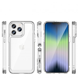 Outer Space Case iPhone 14 Pro Max hard cover with a gel frame transparent