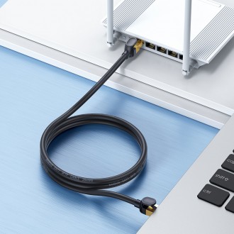 Baseus Speed Seven síťový kabel RJ45 10Gbps 3m černý (WKJS010401)