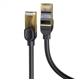 Baseus Speed Seven síťový kabel RJ45 10Gbps 10m černý (WKJS010701)