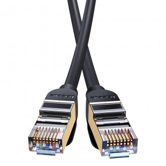 Baseus Speed Seven síťový kabel RJ45 10Gbps 10m černý (WKJS010701)