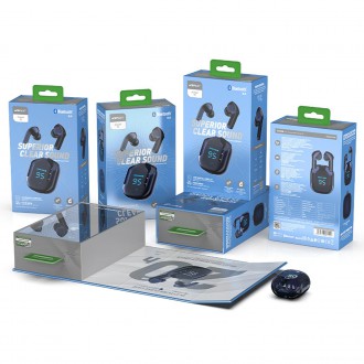 Bezdrátová sluchátka do uší Acefast TWS Bluetooth modrá (T6 safírově modrá)