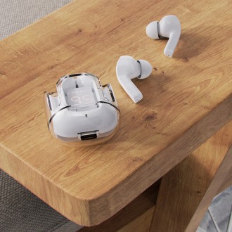 Bezdrátová sluchátka TWS Bluetooth do uší Acefast šedá (moderní šedá T6)