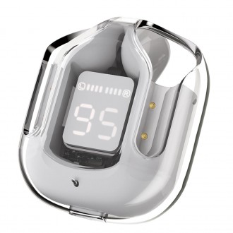 Bezdrátová sluchátka TWS Bluetooth do uší Acefast šedá (moderní šedá T6)