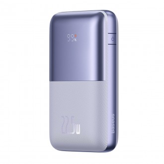 Powerbanka Baseus Bipow Pro 20000mAh 22,5W fialová s kabelem USB typu A - USB typu C 3A 0,3 m (PPBD030005)