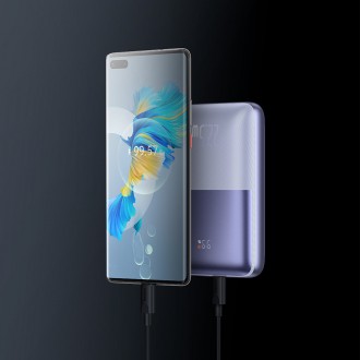 Powerbanka Baseus Bipow Pro 20000mAh 22,5W fialová s kabelem USB typu A - USB typu C 3A 0,3 m (PPBD030005)