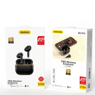 Bezdrátová sluchátka Dudao U15H TWS Bluetooth 5.1 černá