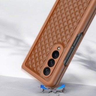 Kožené pouzdro Dux Ducis Venice pro Samsung Galaxy Z Fold 4 hnědé