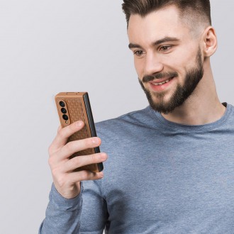 Kožené pouzdro Dux Ducis Venice pro Samsung Galaxy Z Fold 4 hnědé