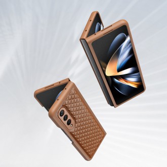 Kožené pouzdro Dux Ducis Venice pro Samsung Galaxy Z Fold 4 hnědé