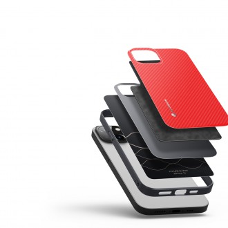 Dux Ducis Fino case cover made of nylon material iPhone 14 red