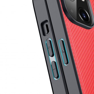 Dux Ducis Fino case cover made of nylon material iPhone 14 red