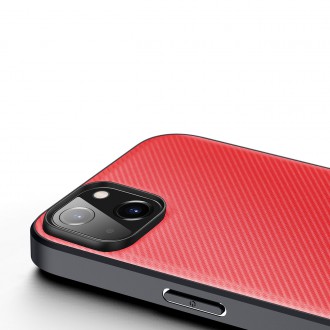 Dux Ducis Fino case cover made of nylon for iPhone 14 Plus red