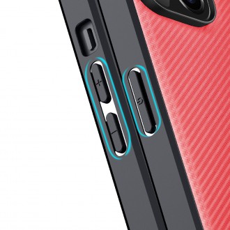 Dux Ducis Fino case cover made of nylon for iPhone 14 Plus red