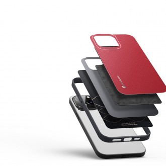 Dux Ducis Fino case and nylon cover for iPhone 14 Pro Max red