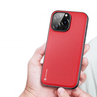 Dux Ducis Fino case and nylon cover for iPhone 14 Pro Max red