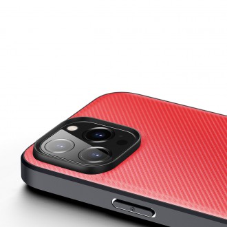 Dux Ducis Fino case and nylon cover for iPhone 14 Pro Max red