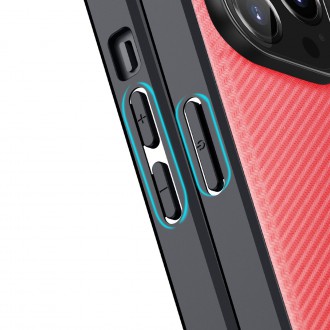 Dux Ducis Fino case and nylon cover for iPhone 14 Pro Max red