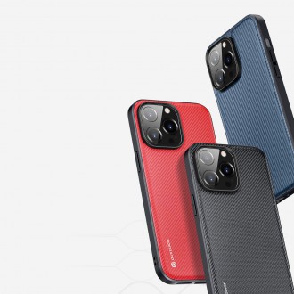 Dux Ducis Fino case and nylon cover for iPhone 14 Pro Max red