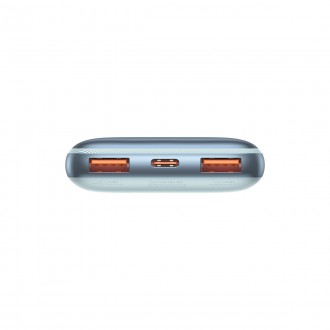 Baseus Bipow Pro Power Bank 10000mAh 20W modrá s USB Type A - USB Type C 3A 0,3m kabelem (PPBD040203)