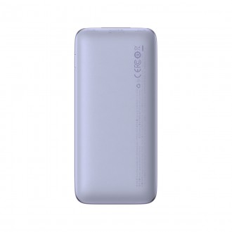 Baseus Bipow Pro Power Bank 10000mAh 20W fialová s kabelem USB typu A – USB typu C 3A 0,3 m (PPBD040205)