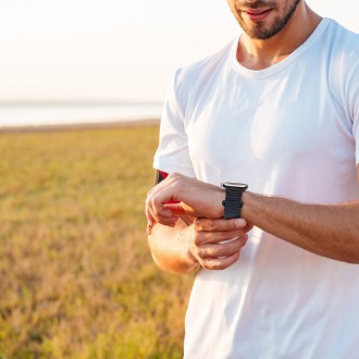 Dux Ducis Strap (Verze Armor) Řemínek pro Apple Watch SE, 8, 7, 6, 5, 4, 3, 2, 1 (41, 40, 38 mm) magnetický silikonový náramek modrý