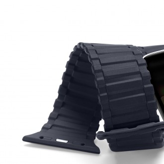 Dux Ducis Strap (Verze Armor) Řemínek pro Apple Watch Ultra, SE, 8, 7, 6, 5, 4, 3, 2, 1 (49, 45, 44, 42 mm) silikonový magnetický náramek modrý